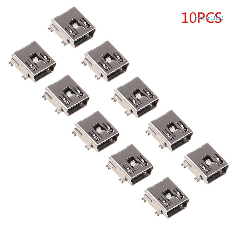 BTM 10 Pcs Mini USB Type B 5 Pin Female Socket Connector For Charging