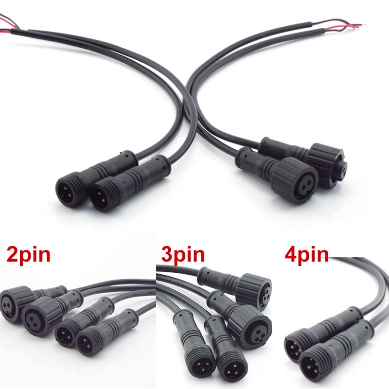 10pcs 2 3 4 pin core DC male female connector power 3A Cable Copper ...