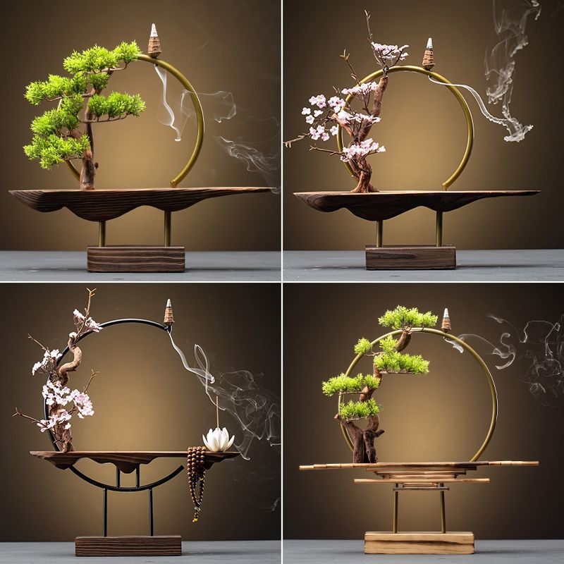 New Chinese Zen Ornaments Creative Root Carving Base Living Room Entrance Tv Cabinet Home Decoration Woodcarving Crafts [Quality Life]