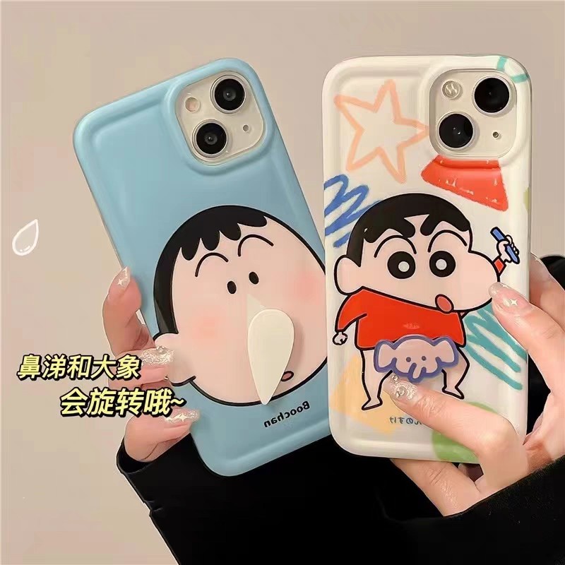 Funny Crayon Shin Chan Boochan with A Runny Nose Soft TPU Phone