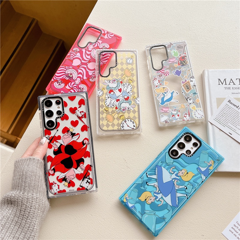 Samsung Galaxy S23 Ultra Plus S22 Ultra S21 Ultra Plus S20+ phone case TiFY new【Alice in Wonderland】Fashion joint name creative TPU Transparent Shockproof soft protec Cover