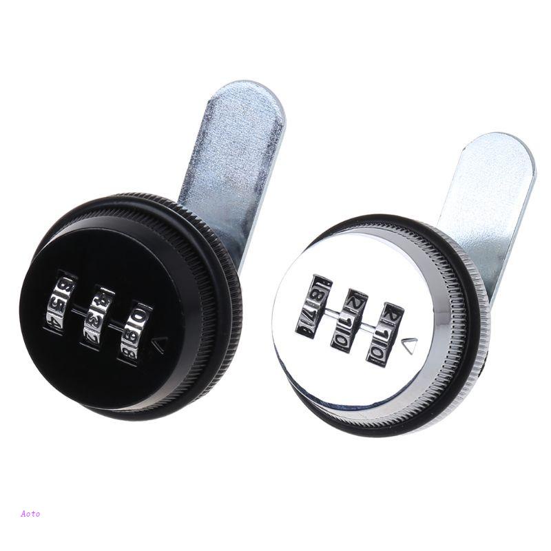 AOTO Security Cam Lock 3Digit Combination Letter Box Locks Zinc Alloy Drawer Locks Shopee
