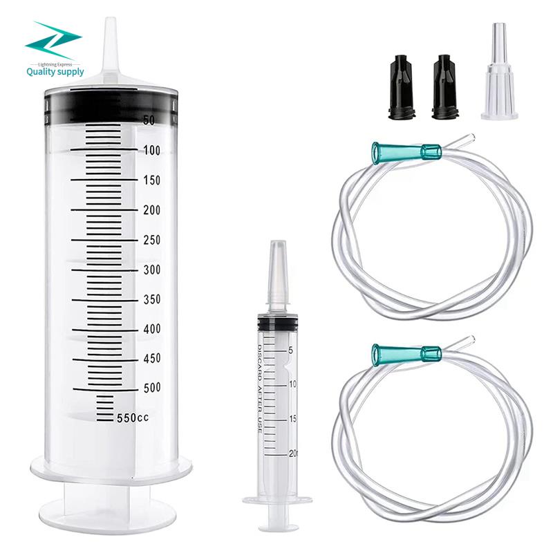 550Ml+20Ml Extra Large Syringe with Tube Reusable Liquid Syringe Bubble