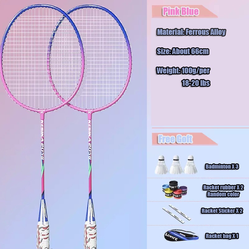 [Free Gift]G4 Unbreakable Lightweight Badminton Racket Couple Alloy ...