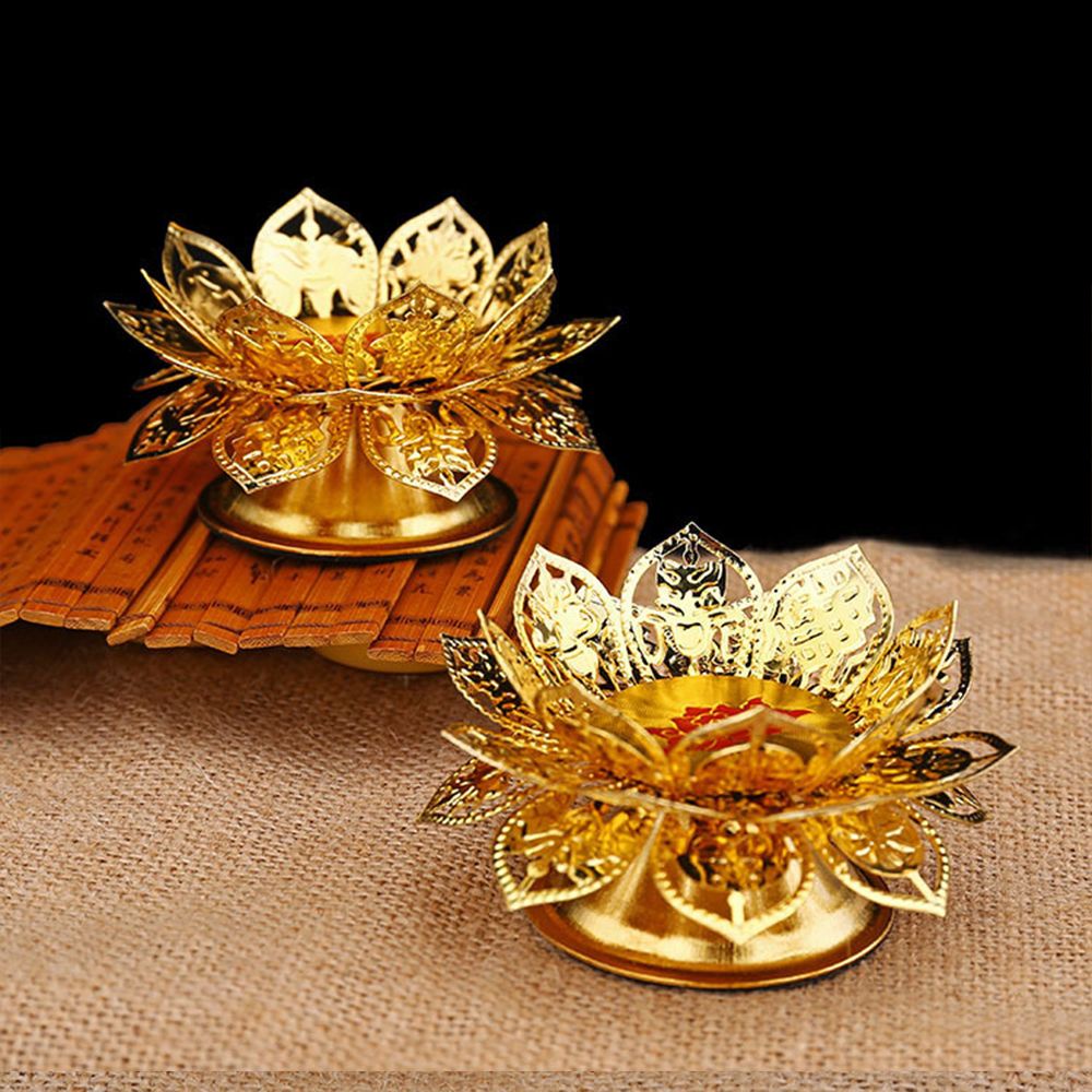 2PCS High Quality Lotus Ghee Lamp Holder Butter lamp Tea Light Holder