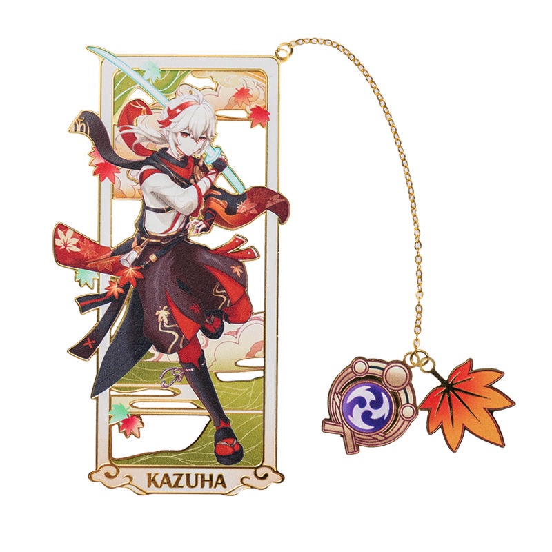 Genshin Impact Kazuha Metal Book Marks Anime Game Gifts Student Day