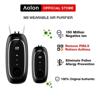 Aolon M9 Necklace Personal Wearable Air Purifier 150 million Negative Ion Air Freshener No Radiation Low Noise for Adults Kids pk Cherry ion air purifier nobico AVICHE air purifier