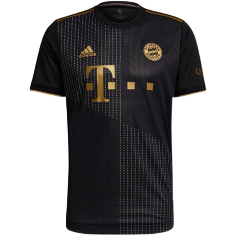 202122 Football Jersey Black and Gold Men's Fashion 3D Printed Round