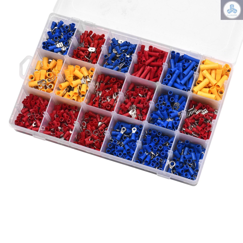 480PCS Insulated Wire Electrical Connectors Ring Folk Spade Butt