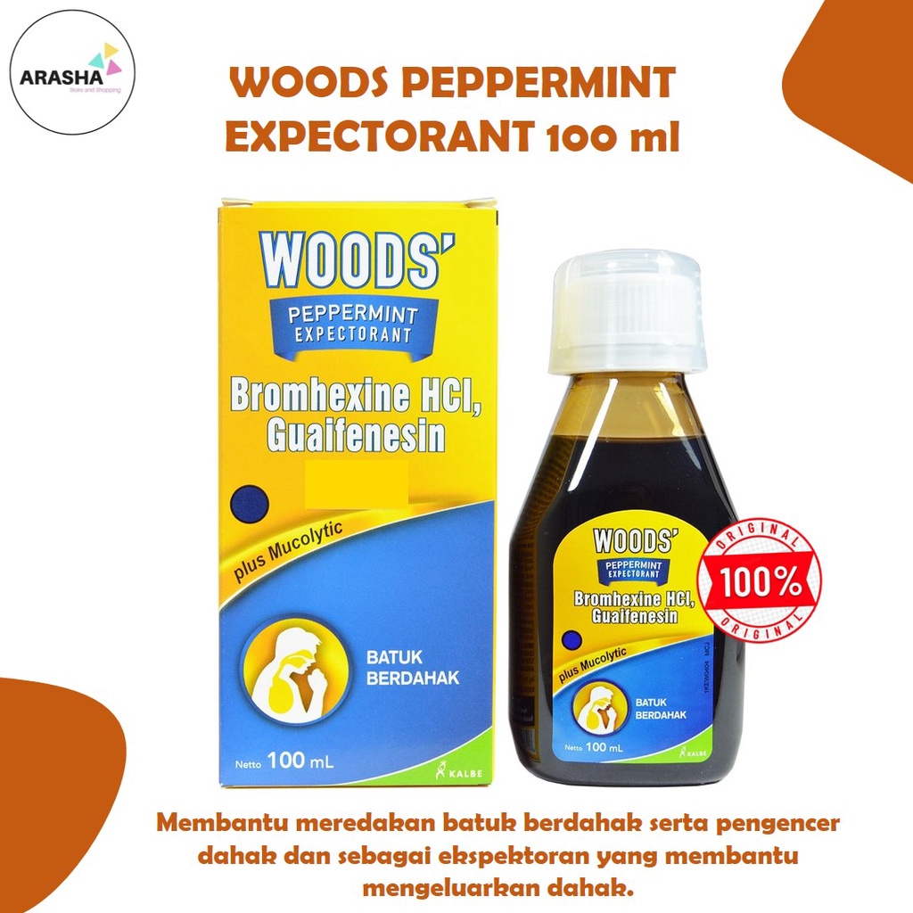 Woods PEPPERMINT EXPECTORANT 100ml Cough Medicine Cough Phlegm