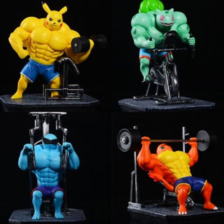 Pokemon Pikachu Anime Figure Cosplay Muscle Man Funny Creative