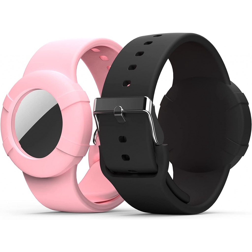 AirTag Bracelet for Kids(2 Pack), Soft Silicone AirTag Wristband Kids