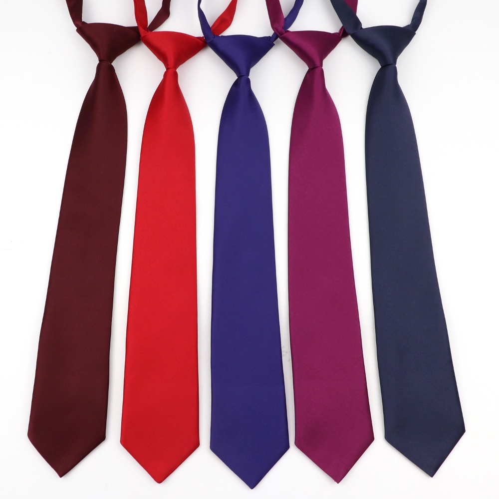 ZONFAZ Fashion School Children Necktie Solid Color Easy To Wear For ...