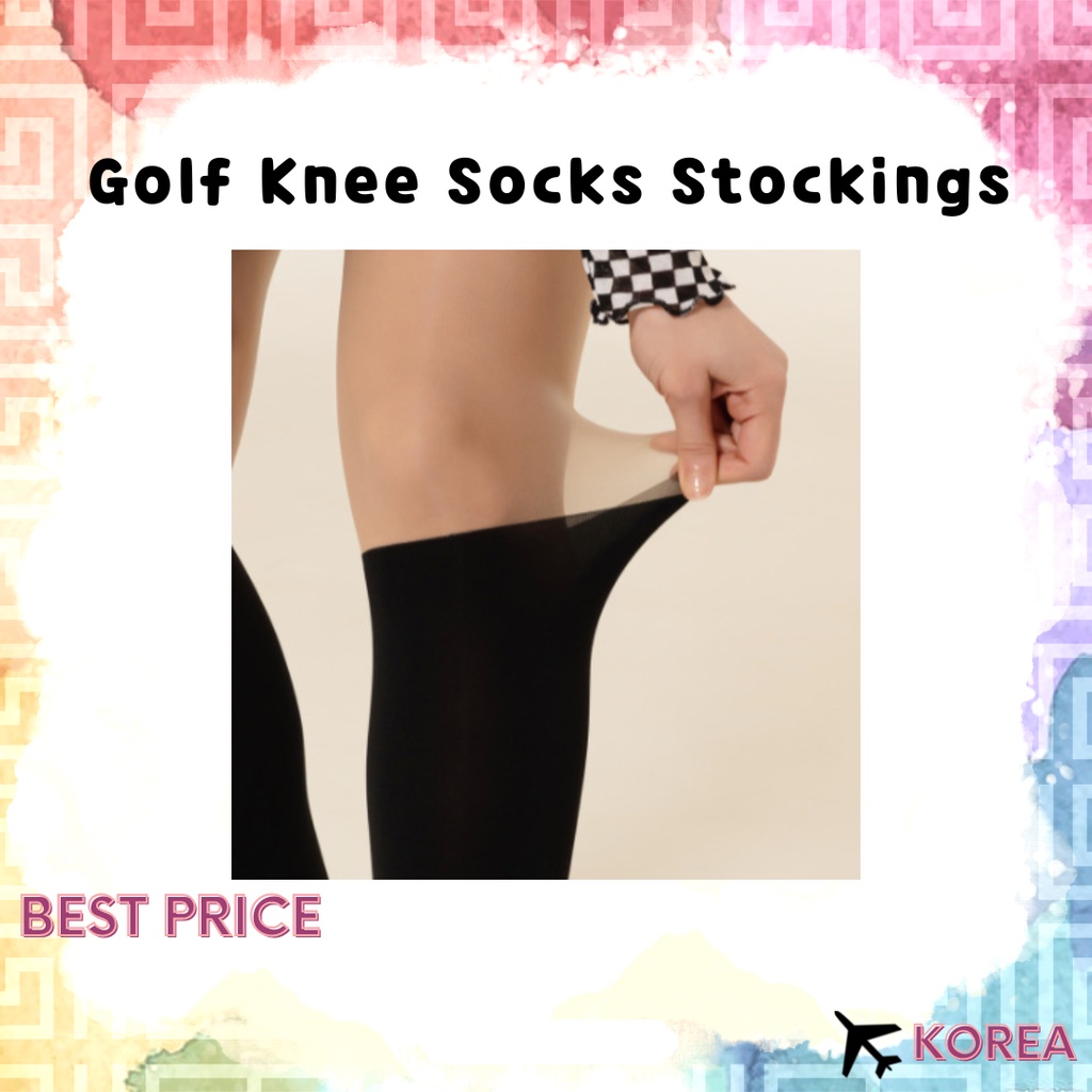 [KR Golf] UV 20D/80D Golf Knee Socks Stockings 2Types 2Colors / HipUp
