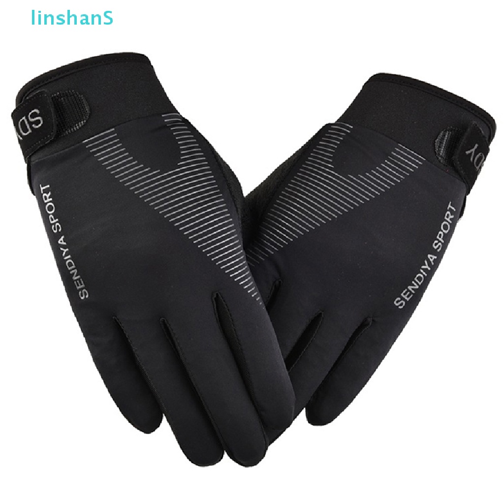 LinshanS] Men Cycling Gloves Full Finger Touch Screen Motorcycle Bicycle  Mtb Bike Gloves Gym Training Gloves Outdoor Fishing Hand Guantes [NEW]