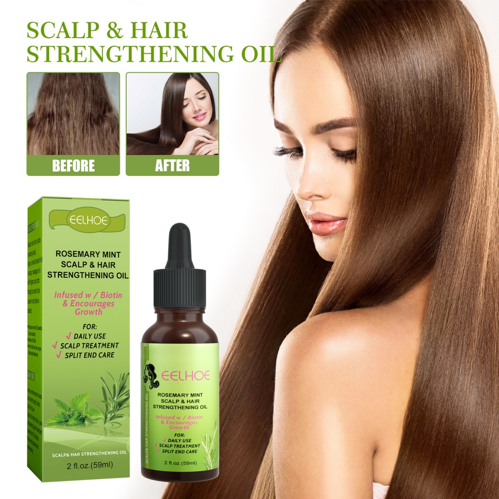 new Natural Rosemary Mint Scalp Hair Strengthening Oil Infused w/Biotin ...