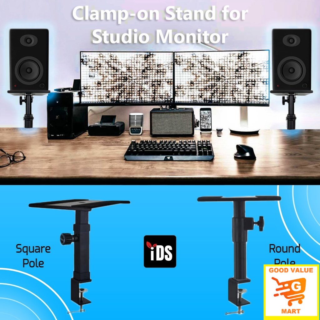 Good 2 Set Desktop ClampOn Studio Monitor Stand Speaker Stand Speaker