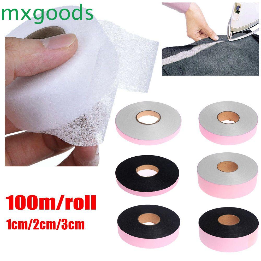 MXGOODS DIY 100meters Sewing Iron On Singlesided Adhesive Fabric Roll