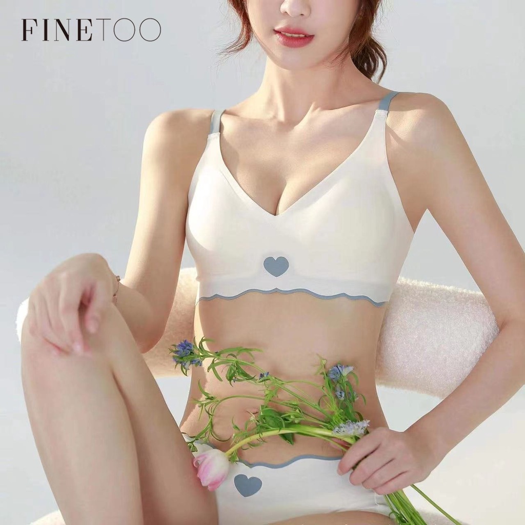 Women Seamless Underwear Set Japanese SUJI Bras Peach Heart