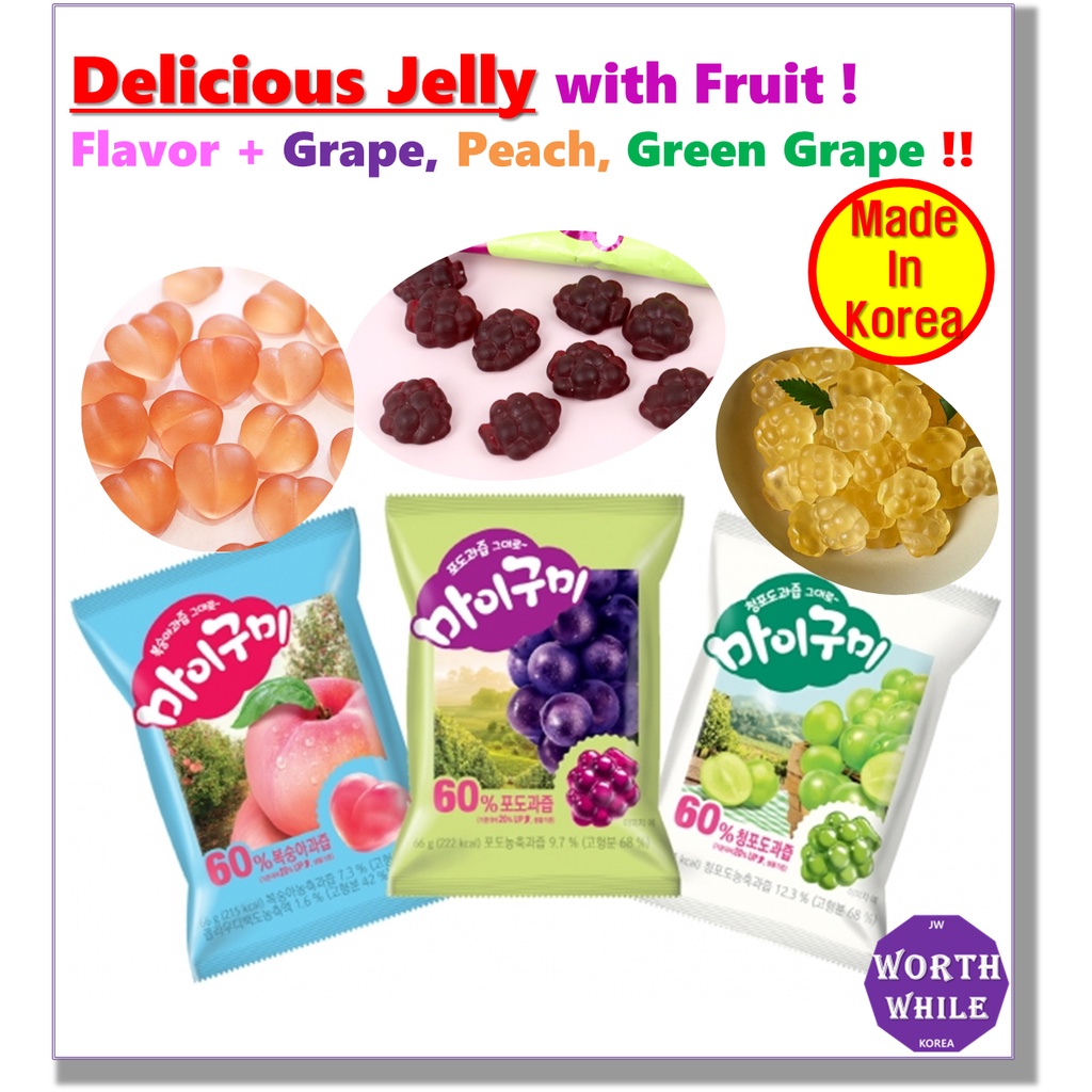 Orion My Gummy Jelly From Korea/ Jellies with fruit juice /3 Flavor