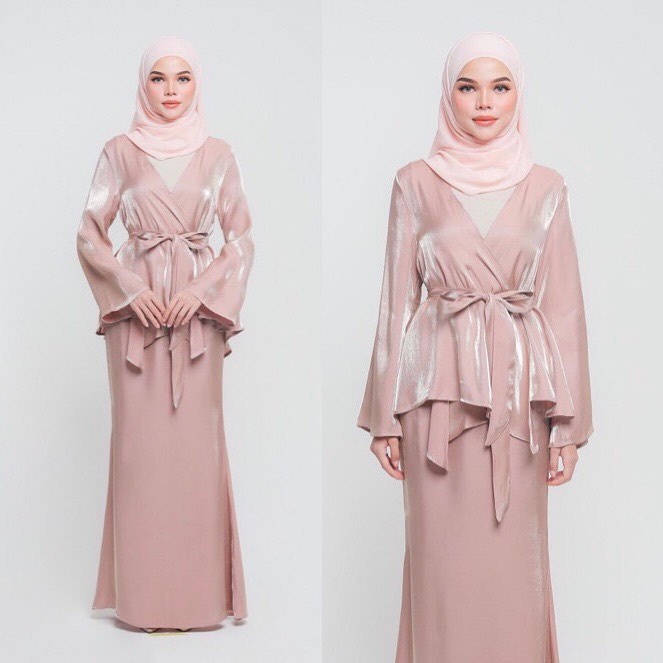 Baju Kurung Modern Baju Raya 2023 Shantung Silk Sejuk Selesa Baju