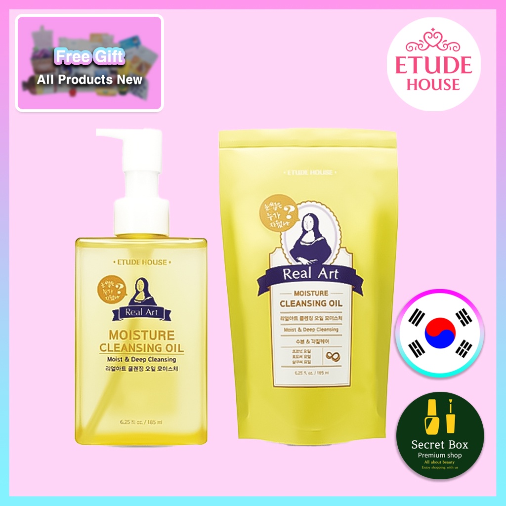 [Etude House] Real Art Cleansing Oil Moisture 185ml / Refill 185ml ...