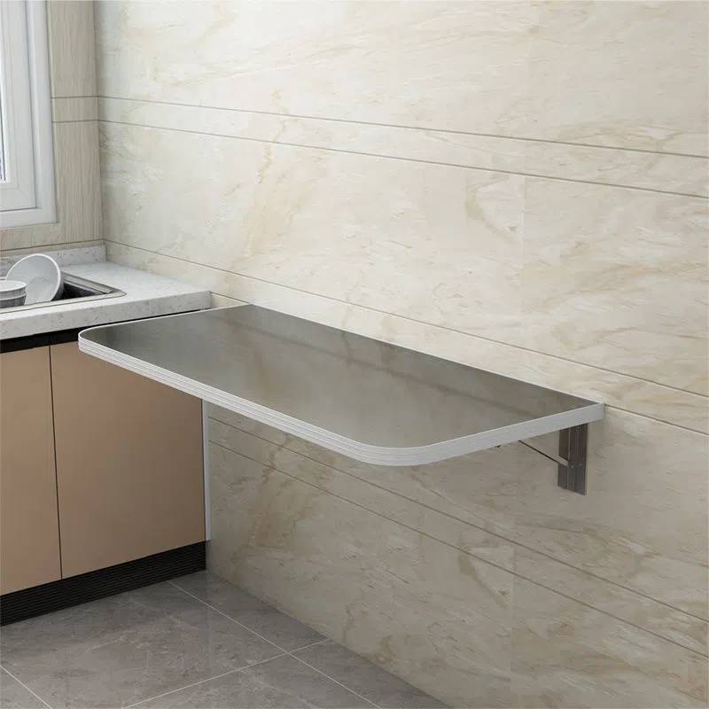 304 stainless steel wall mounted foldable table without punching
