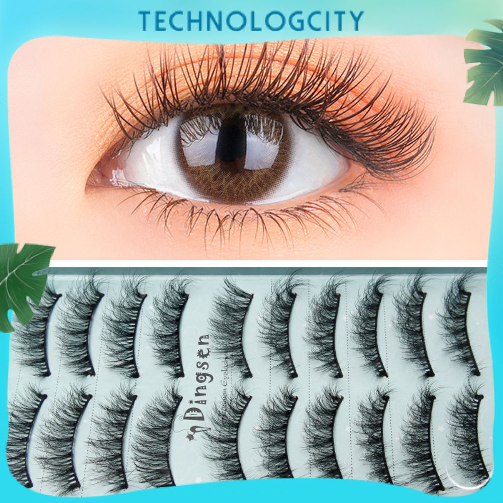 Dingsen Eyelashes 3d Stereoscopic Eyelashes Thick Eyelashes 10 Pairs
