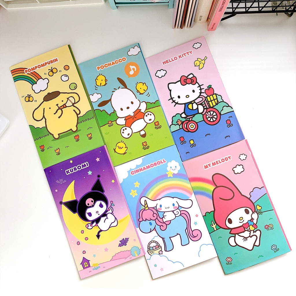 Sanrio 3 Sheets Stickers Korea Cute Sticker Pack Kuromi Cinnamoroll ...