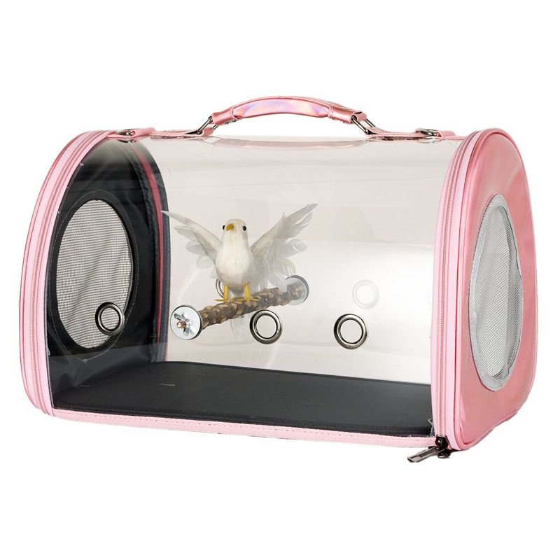 🌈Portable Crossbody Parrot Cage Portable Bird Cage Travel Backpack