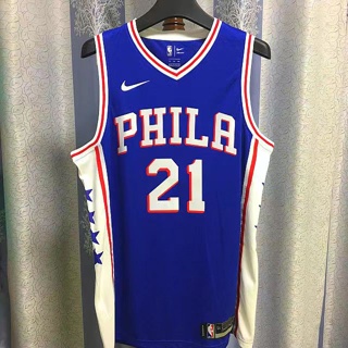 Joel Embiid Black Philadelphia 76ers Nike Game-Used #21 City