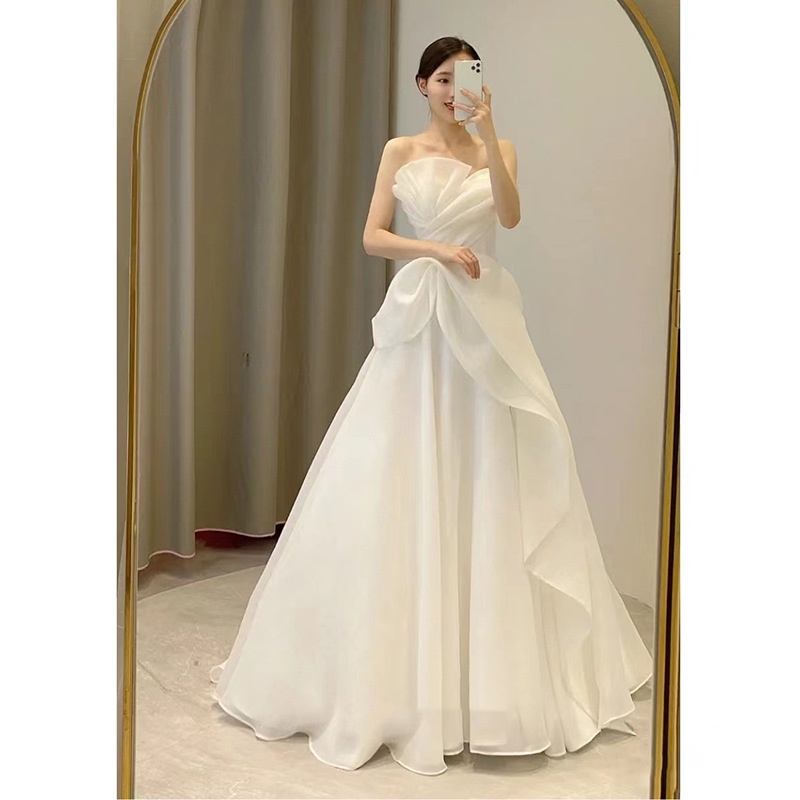 Elegant simple hotsell white dress