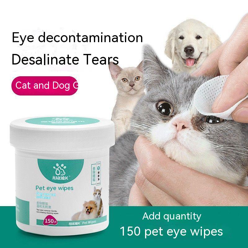 Pet Cat Dog Tear Wipes Eye Care Puppy kitten Wipes Teddy Bixie Cleaning Supplies