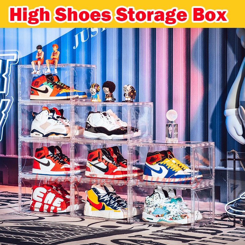 Large Capacity Stackable Acrylic Side Open Display Sneakers