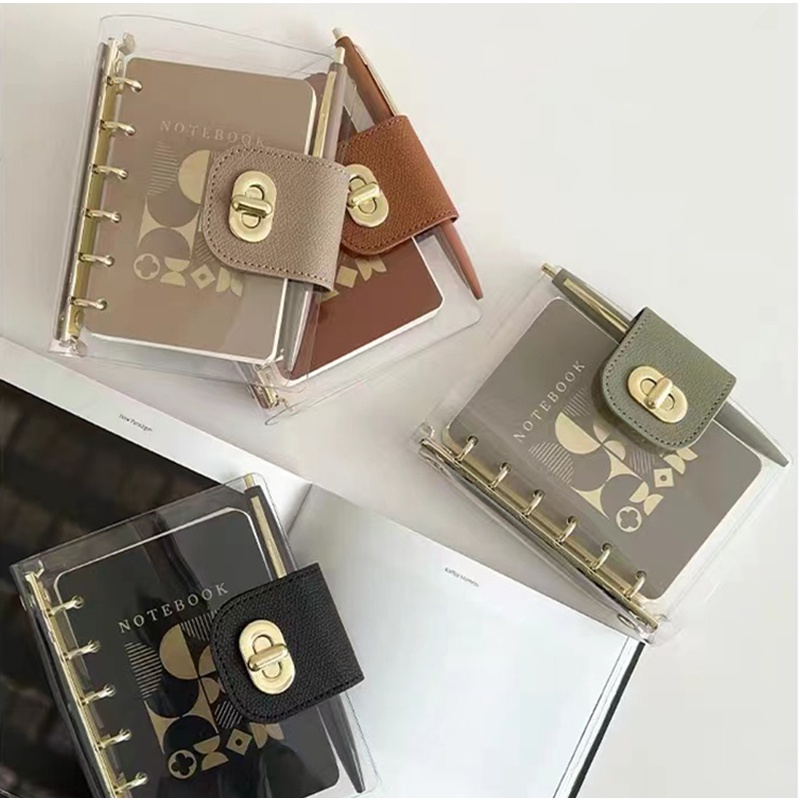 A7 Transparent Binder Notebook business Portable Organizer Journal ...