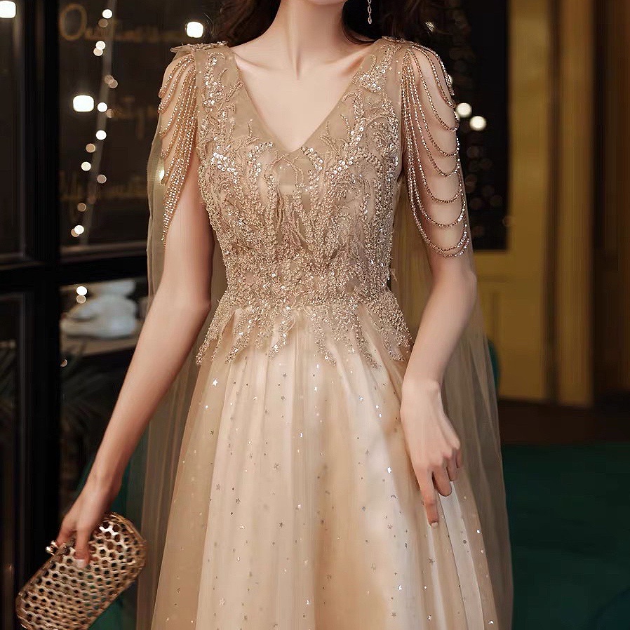 Gold hot sale evening gown