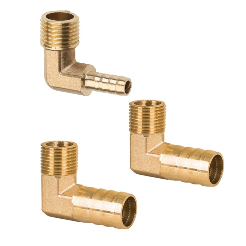 Stat Brass 90 Degree Hose Fitting Reducer Adapter 1/4" Male Female