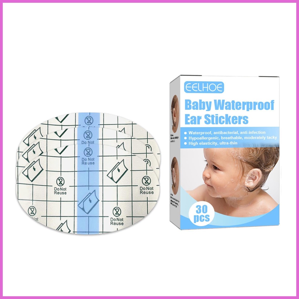 30Pcs Baby Shower Ear Covers Newborn Waterproof Earmuffs Transparent