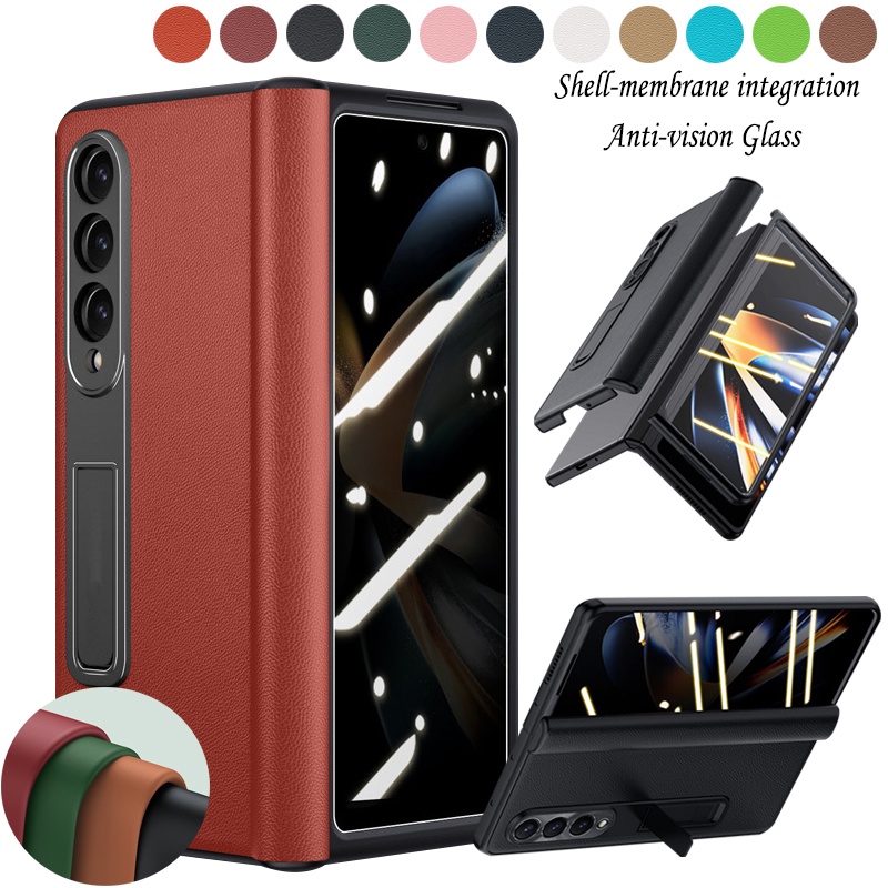 For Samsung Galaxy Z Fold 5 case Fold4 cover with Anti peeping tempered ...