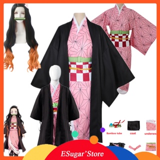 Kids Anime Demon Slayer Kimetsu no Yaiba Nezuko Cosplay Wigs