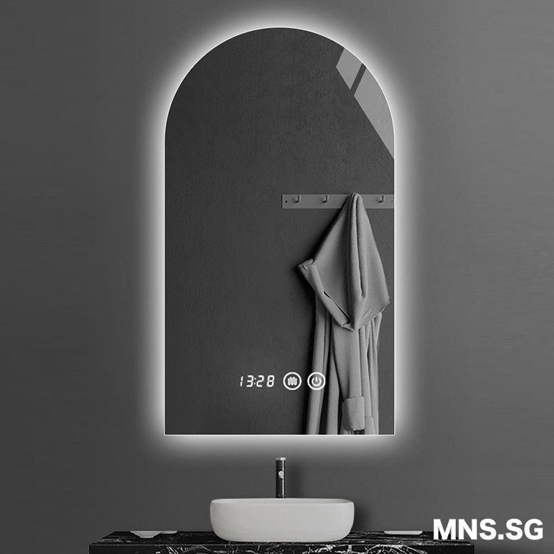 MNS Bathroom Wall Mirror Smart Mirror Arch LED Cosmetic Mirror Bathroom