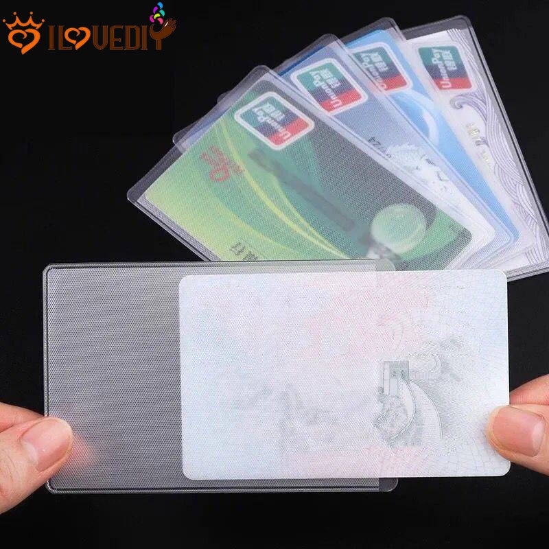 1 / 10 Pcs Student Card Protector Waterproof ID Card Organizer Clear ...