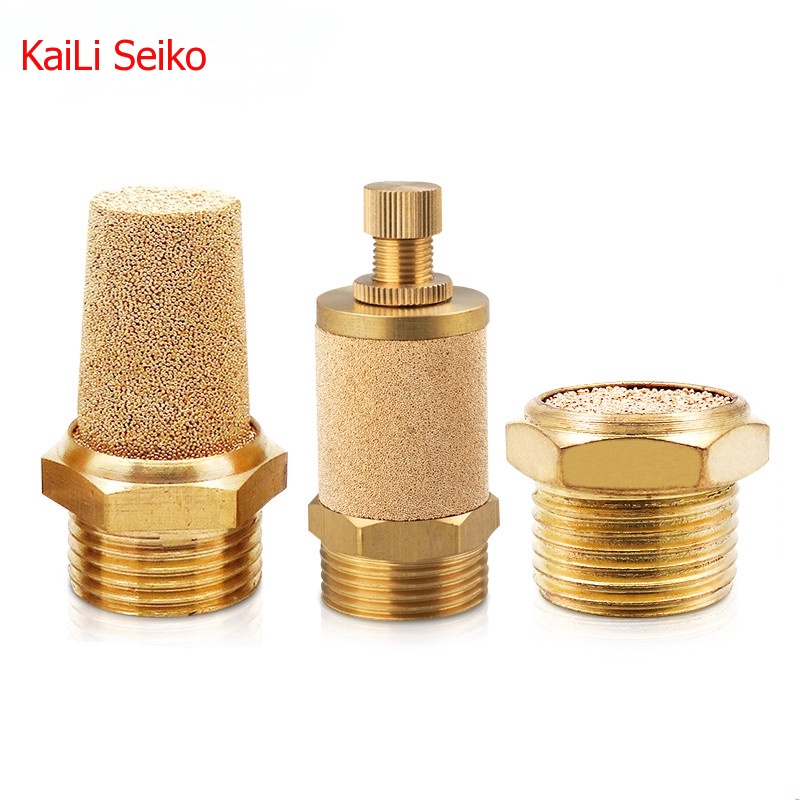 1/8 1/4 3/8 1/2 M5 Pneumatic Exhaust Muffler Air Compressor Noise ...