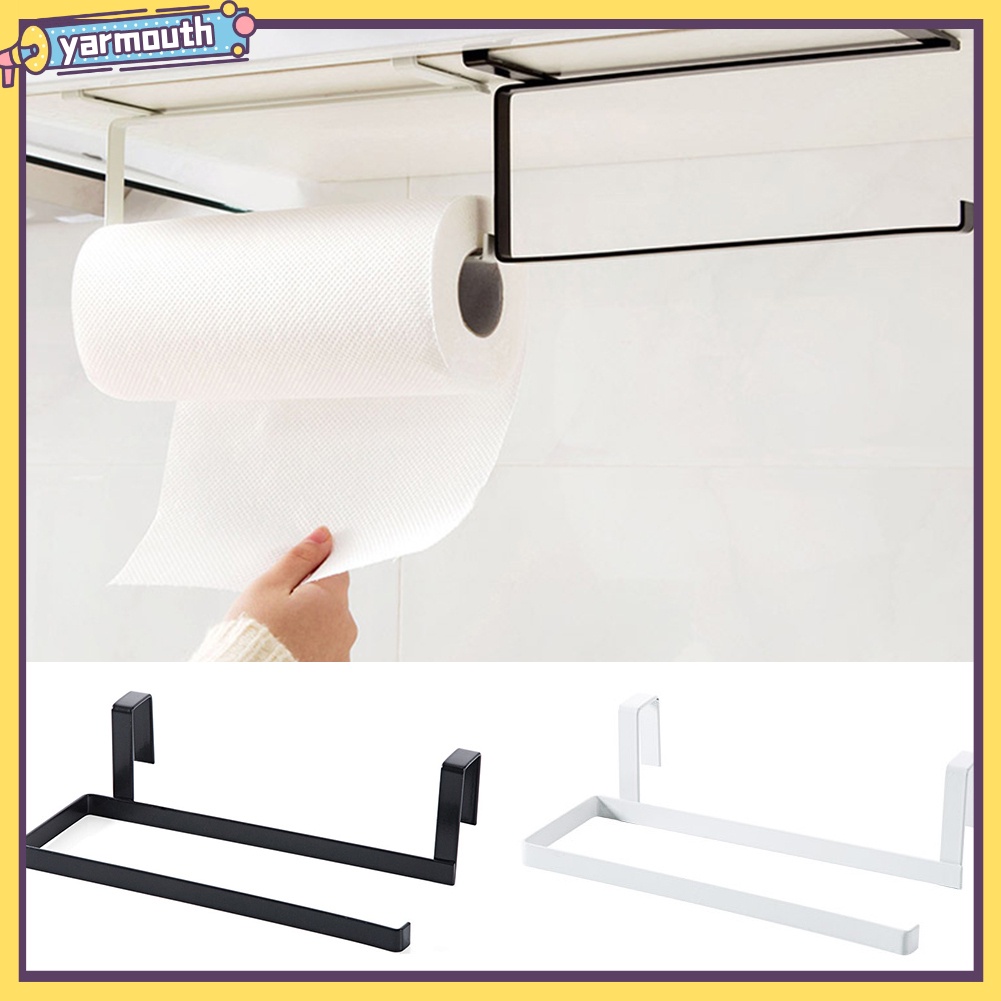 1pc Stylish Carbon Steel Paper Towel Holder, Self-Adhesive Matte Paper  Towel Rack, Easy-to-Use Kitchen Paper Towel Holder, Cabinet Roll Storage  and Cling Film Rag Hanger - Perfect for Kitchen and Bathroom