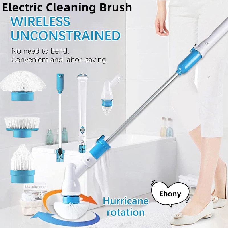 [SG SELLER LOCAL STOCK]Hurricane Electric Spin Scrubber - Power Brush Home Bathroom Cleaning Tool Floor Toilet Window Cleaner