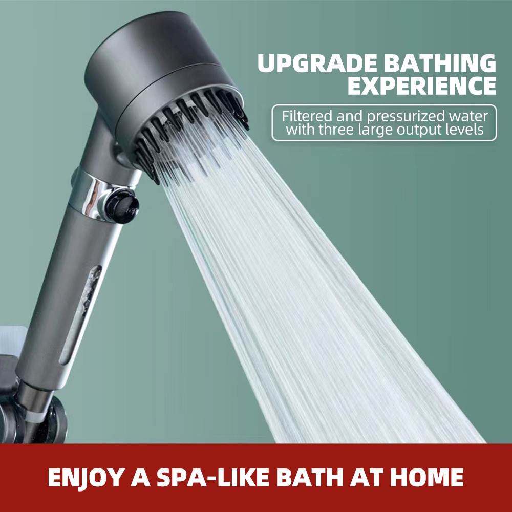 High Pressure Showerhead 300 Hole Water Saving Booster Shower Head For ...