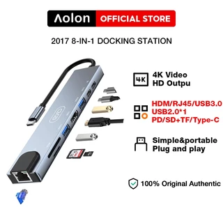 Aolon 8 in 1 TYPE-C Dock Station Multifunctional Charger Hub HDMI USB Adapter Converter