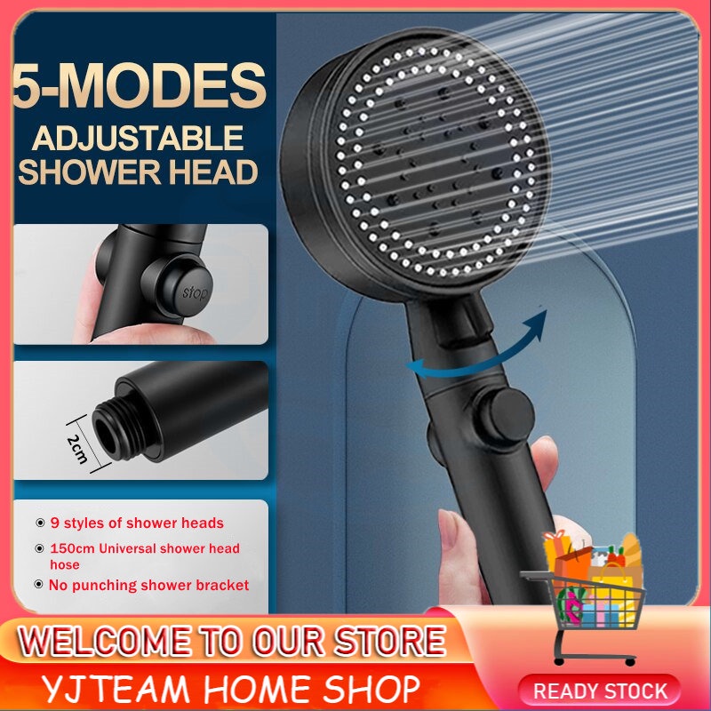 🇸🇬Ready Stock🇸🇬 5 Modes High Pressure Handheld Shower Bath Heads SPA