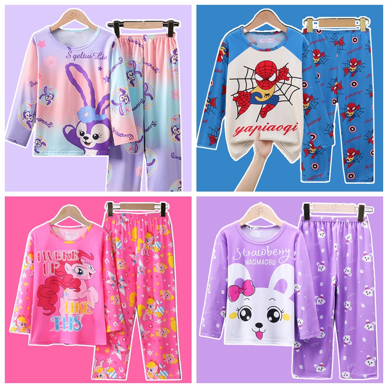 Autumn Winter Women's Pajamas Cute Cartoon Printed Sleepwear