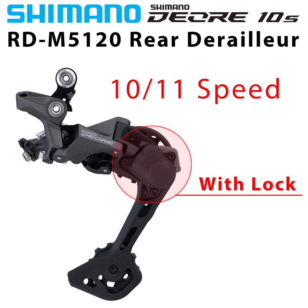 Shimano DEORE M5120 SGS Rear Derailleurs with lock Mountain Bike